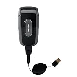 Retractable USB Cable for the Samsung SCH-A630 with Power Hot Sync and Charge capabilities - Gomadic Brand w/ TipExchange Technology