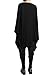 ELLAZHU Women Baggy Crew Neck Asymmetric Hem Solid T shirt Onesize GY805
