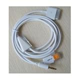 White 4ft iPod / iPhone / iPad Gold-plated 3-in-1 (Play / Charge / Sync) Apple Dock Connector to 3.5mm Audio AUX and USB Cable. Compatible with iPhone 2G / 3G / 4 / 4G and iPod Nano, Touch, Classic and other models plus iPad. Enables Charging and Playing at the Same Time with any USB power supply.