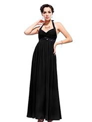 Open-Back Pleated Polyester Halter  Dress