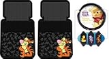 Pooh and Tigger auto acessories set with front floor mats & steering wheel & seat cover combo