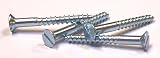 10 X 1 1/2 Wood Screws Slotted / Flat Head / Full Body / Steel / Zinc / 2,000 Pc. Carton