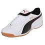 PUMA Esito XL IT Indoor Soccer Shoes (White/Black/Pompeian Red)