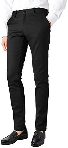 H2H Mens Various Color Casual Slim Straight Fit Dress Pants BLACK US 34W/Asia XL (KMBLP0172)