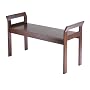 Winsome Wood 41.3" Wood Hall Bench Walnut Finish
