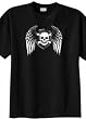 Big Mens Skull and Wings Graphic T-Shirt (Big & Tall and Regular Sizes)