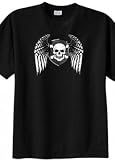 Big Mens Skull and Wings Graphic T-Shirt (Big & Tall and Regular Sizes)