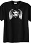 Big Mens Skull and Wings Graphic T-Shirt (Big & Tall and Regular Sizes)