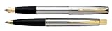 Parker Frontier Stainless Steel GT Fountain & Ballpoint Pen Gift Set (with Pouch)