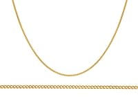 Plain Necklace, 9ct Yellow Gold Chain, 40cm Length, Model 1.13.0033