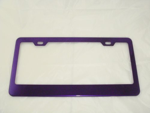 Purple Stainless Steel License Plate Frame