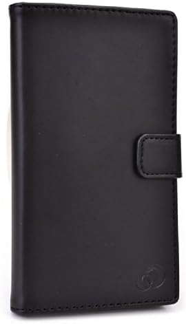 Cell Phone Case for Asus PadFone mini + Sliding Stand Feature (Eerie Black | Flame Orange) + NEXTDIA Cable Organizer