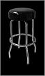 Barstool Single Foot Ring wout Swivel Solid Black