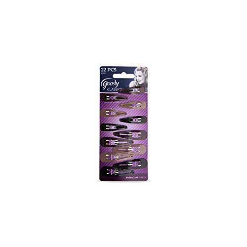 Goody Classics Hair Barrette, Metal Contour, 12 Count