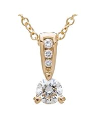 Diamond pendant in 18kt yellow gold