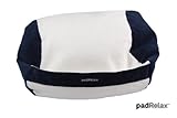 padRelax - iPad Halterung, iPad Kissen, Halterung für Tablets, Farbe Weiß/Navy