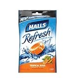 Halls refresh moisture action tropical wave cough drops - 20/bag, 12 bags(Sugar free)