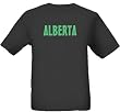 ALBERTA - GREEN LETTERING - State-series - Black T-shirt
