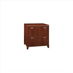 Bush Furniture Tuxedo 2 Drawer Lateral Wood File Storage Cabinet in Hansen Cherry