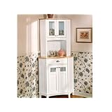 White Corner Buffet and Hutch