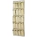 H & L Russel Over the Door Shoe Organiser, 20 Pocket, Cr�me with Caramel Trim, 48 x 138 cm