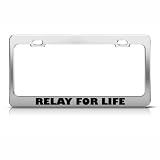 Relay For Life Cancer Metal License Plate Frame Tag Holder