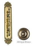 BRASS Accents A04-P3221-609 Fluer De Lis Pull Handle-Plate 3 in. x 18 in. Antique Brass