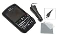 iTALKonline STARTER Pack For BlackBerry 8900 Curve - Black Silicone Case / Screen Protector / Car Charger