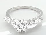 Image of 1.10 Carat Round Diamond Cluster Ring in 18ct Solid White Gold