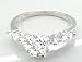 1.10 Carat Round Diamond Cluster Ring in 18ct Solid White Gold