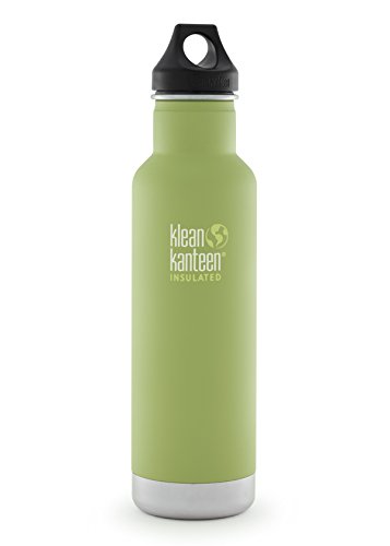 Klean Kanteen Bamboo Leaf Classic Vacuum Insulated Storage with Loop Cap, 20-Ounce