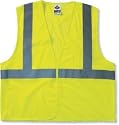 Ergodyne GloWEAR Hi-Vis Class II Vests; Economy; Hook/Loop; Color: Orange; Size: 2X/3XL