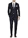Gino Valentino Men's Two Button Jacket 2 Piece Modern Fit Birdseye Suit
