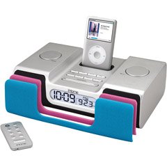 iHome iH56 Clock Radio with Dock for iPod (Silver)