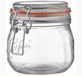 ALMOST UNBREAKABLE: 3 PAK of 9 oz. Le Parfait Canning Jars – Old Fashioned but the Newest Rage from France AND HercuGlass. Jars made in France but made USA storong by HercuGlass IN the USA. With lid and gasket.