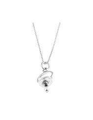 Sterling Silver Three Dimensional Baby Pacifier Necklace