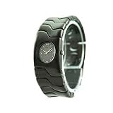 TIMEX Women's Black Ion Plated Analog Watch with Gray Dial. Model: T17891