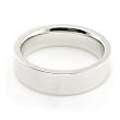 10K White Gold Wedding Bands 5mm flat comfort-fit