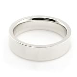 10K White Gold Wedding Bands 5mm flat comfort-fit