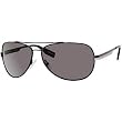 Hugo Boss 0284/S Men's Aviator Full Rim Lifestyle Sunglasses - Shiny Black Matte Silver/Smoke