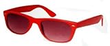 Blues Brothers Wayfarer Dark Black Sun Glasses - Red w/ micro case