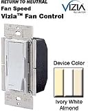 Leviton 000-VZF01-1LX Vizia Quiet Fan Speed Control 120 VAC, White