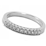 0.23ct Fine Diamond Wedding / Anniversary Band 18k White Gold