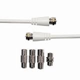 Electronics : TV/video lead, F plug to F plug with adaptors, 2.5m - Bag