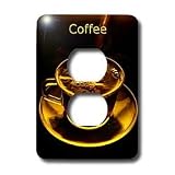 Coffee Tea - Coffee Cup - Light Switch Covers - 2 plug outlet cover