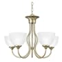 Thomas Lighting SL8015-68 Tahoe - Five Light Chandelier, Burnished Bronze Finish with Alabaster Glass