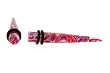 Acrylic Expanders Candy Pink Taper with O Ring, 6g - Sold As Pair