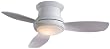 Minka-Aire Fans F518-WH 44" Concept II Contemporary Flush Mount White Ceiling Fan w/ Light & Remote