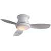 Minka-Aire Fans F518-WH 44" Concept II Contemporary Flush Mount White Ceiling Fan w/ Light & Remote