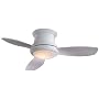 Minka-Aire Fans F518-WH 44" Concept II Contemporary Flush Mount White Ceiling Fan w/ Light & Remote